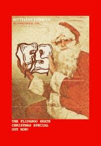 santa claus is holding a santa claus on a red background